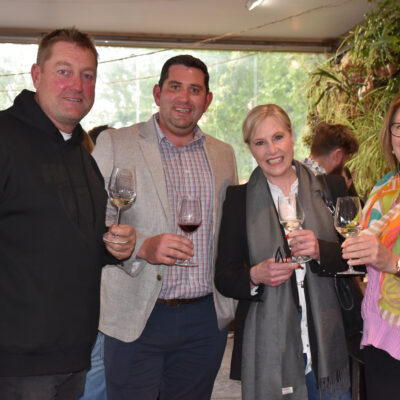 Matt Paulett, John Bowden and Annie Clemenger with Kathy Gertau.